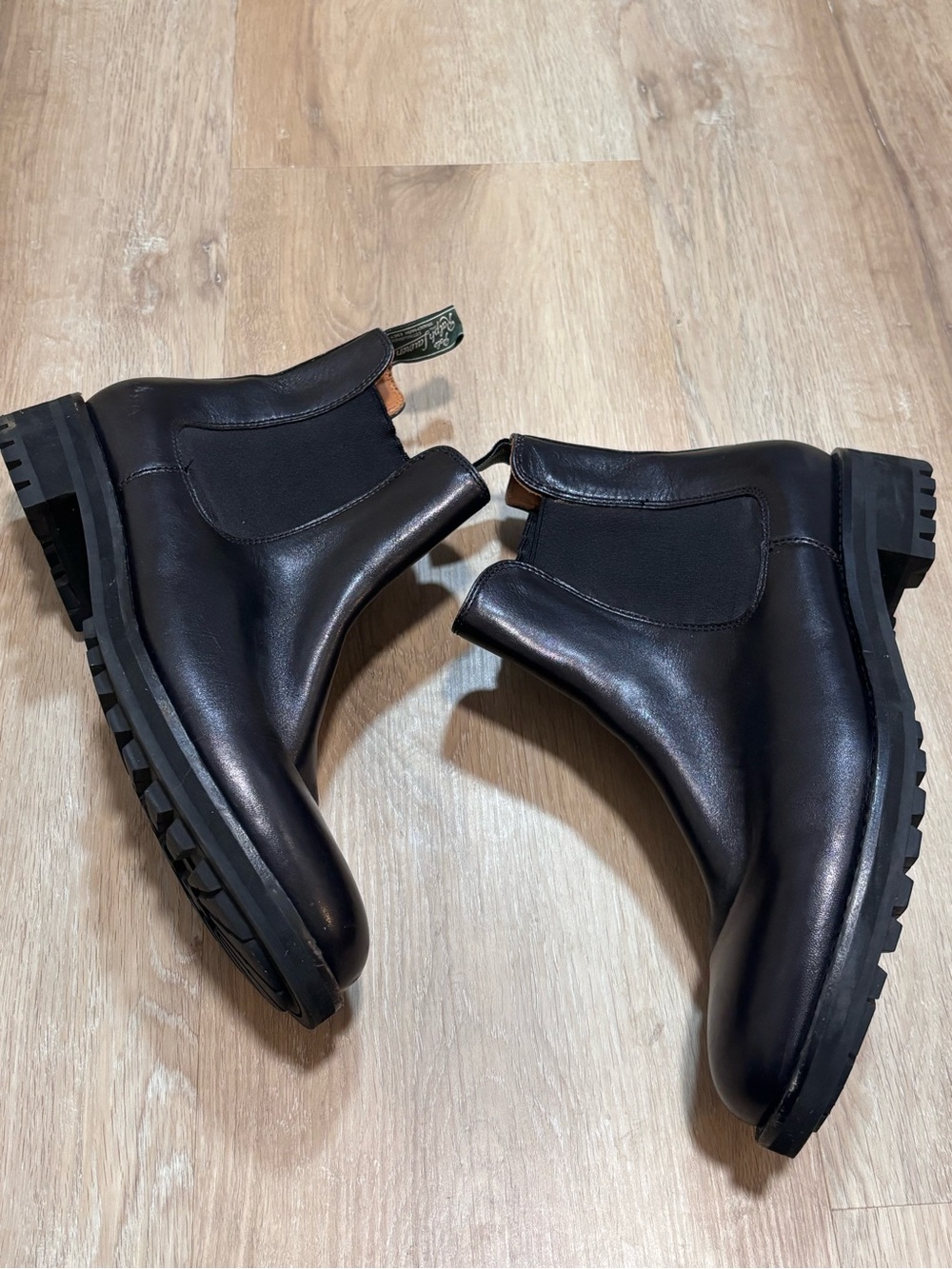 Polo Ralph Lauren Black Leather Chelsea/Chukka Boots 10.5